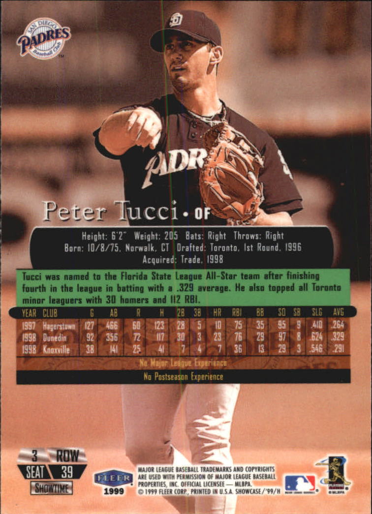 1999 Flair Showcase (Fleer) Baseball "Row 3" Main Set Cards - Picture 38 of 126
