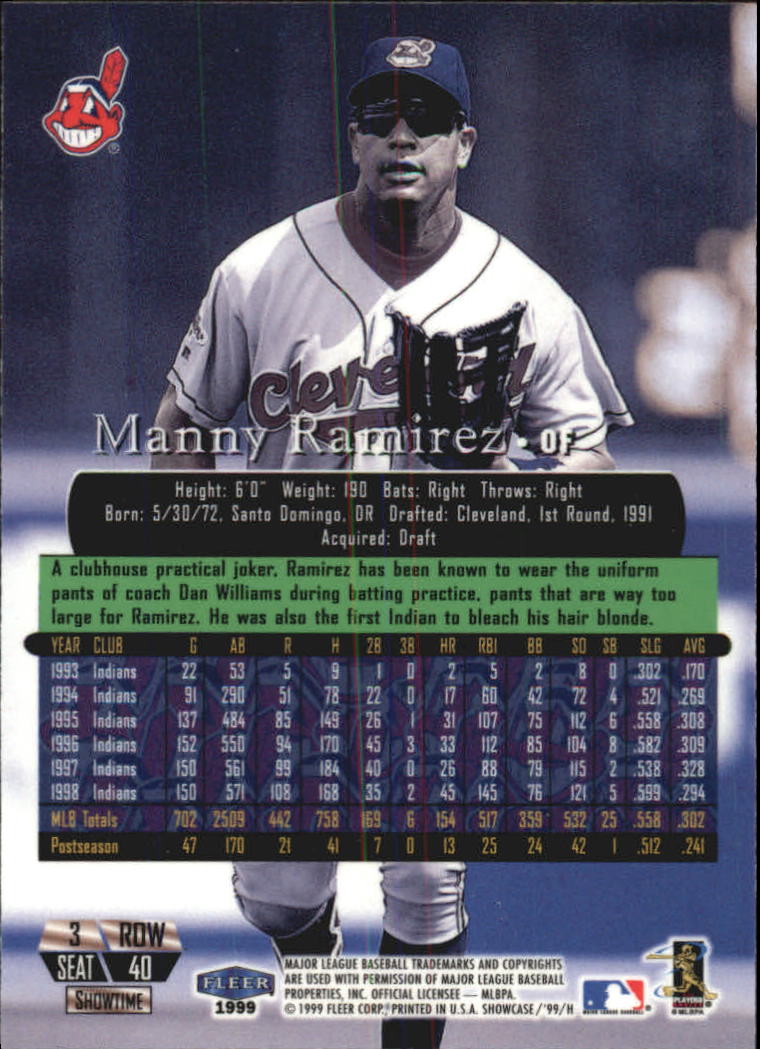 1999 Flair Showcase (Fleer) Baseball "Row 3" Main Set Cards - Picture 40 of 126