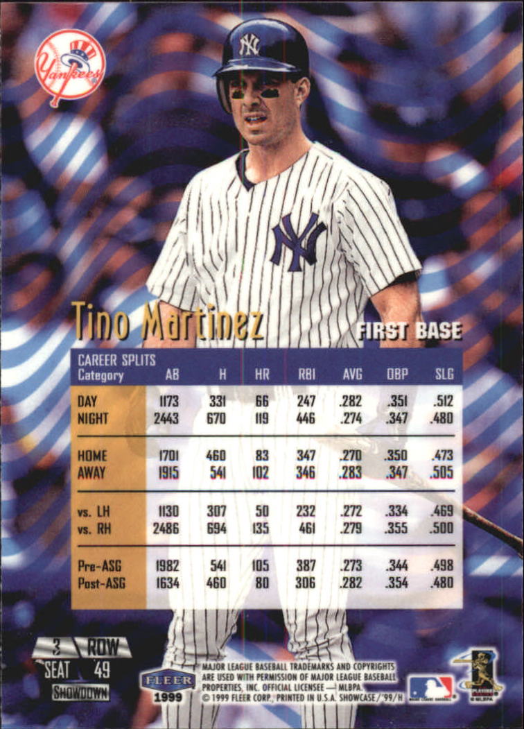 1999 Flair Showcase (Fleer) Baseball "Row 3" Main Set Cards - Picture 48 of 126