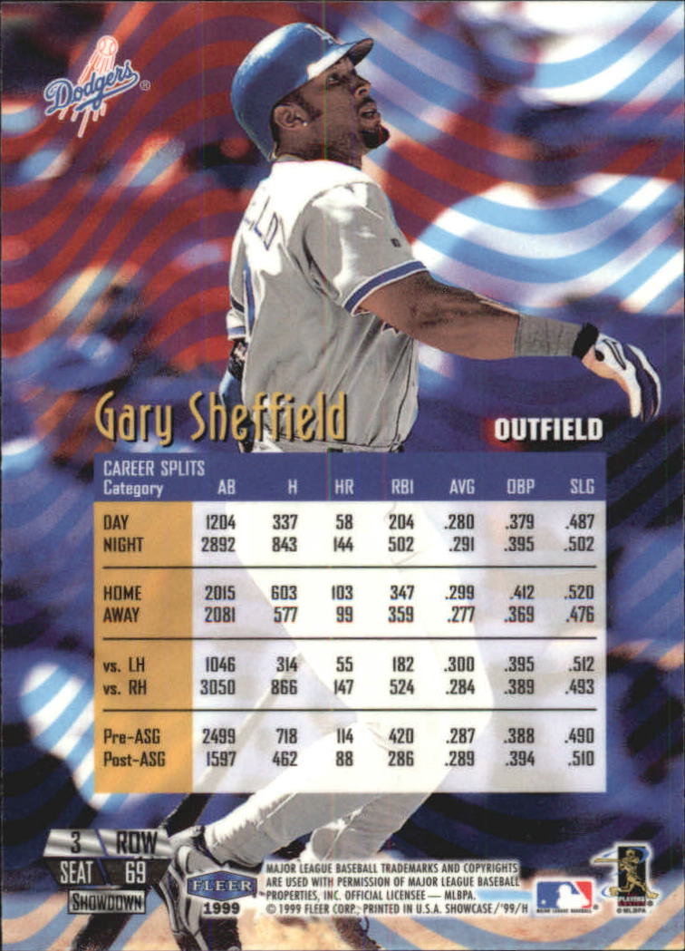 1999 Flair Showcase (Fleer) Baseball "Row 3" Main Set Cards - Picture 72 of 126