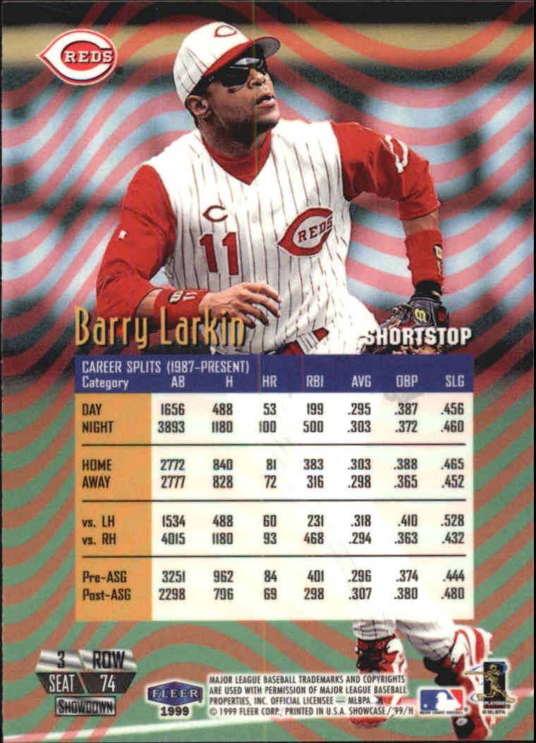 1999 Flair Showcase (Fleer) Baseball "Row 3" Main Set Cards - Picture 76 of 126