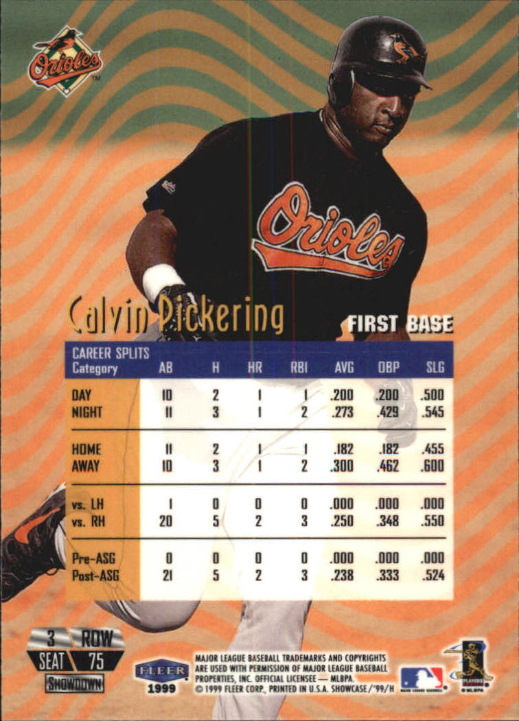 1999 Flair Showcase (Fleer) Baseball "Row 3" Main Set Cards - Picture 78 of 126