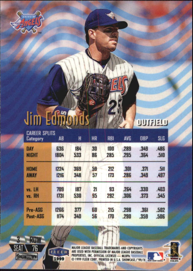 1999 Flair Showcase (Fleer) Baseball "Row 3" Main Set Cards - Picture 80 of 126