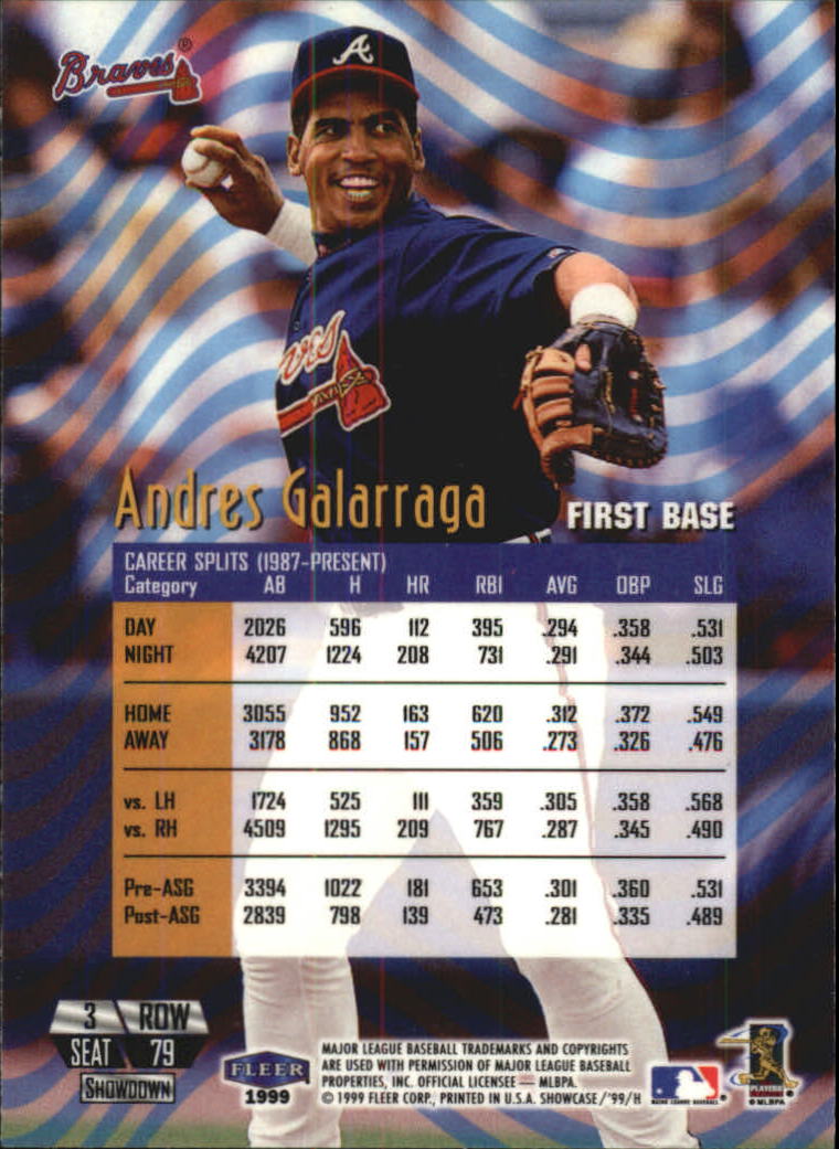 1999 Flair Showcase (Fleer) Baseball "Row 3" Main Set Cards - Picture 82 of 126