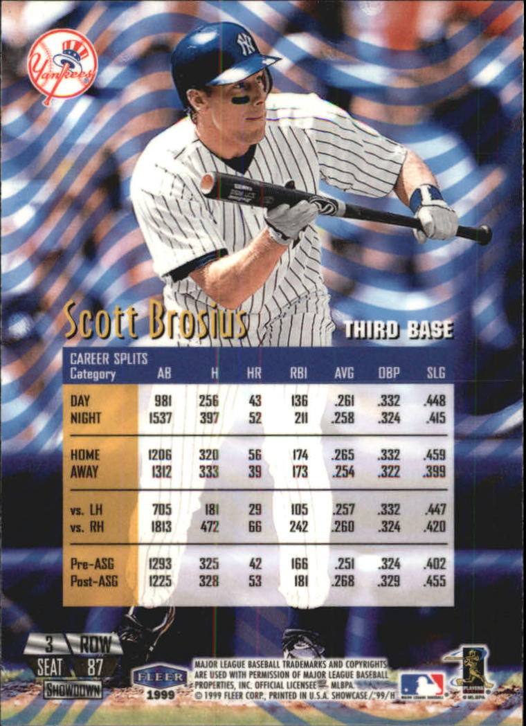1999 Flair Showcase (Fleer) Baseball "Row 3" Main Set Cards - Picture 86 of 126