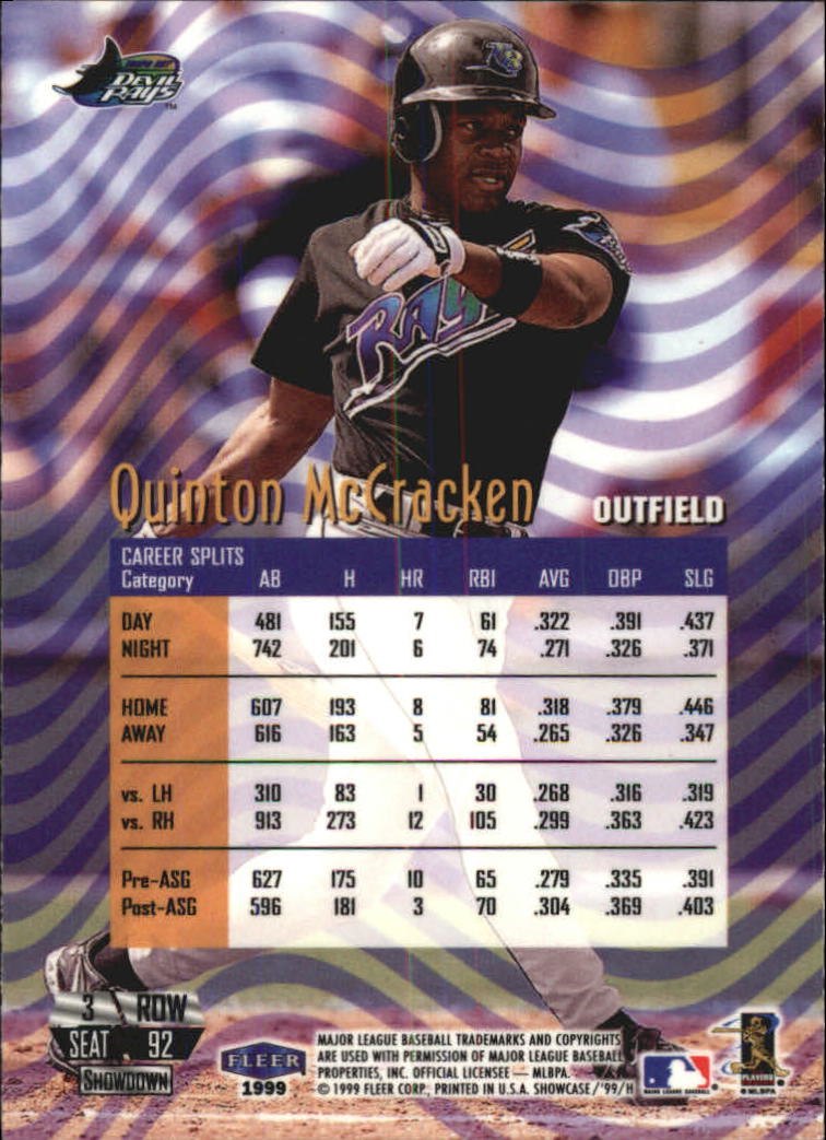 1999 Flair Showcase (Fleer) Baseball "Row 3" Main Set Cards - Picture 88 of 126