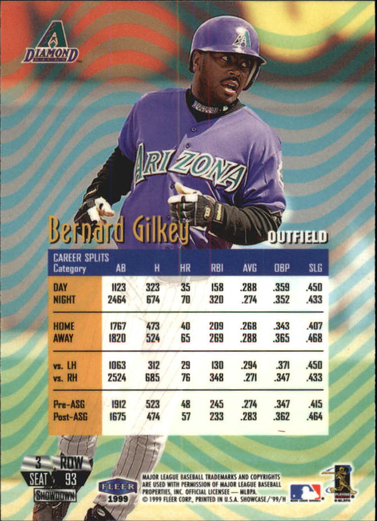 1999 Flair Showcase (Fleer) Baseball "Row 3" Main Set Cards - Picture 90 of 126