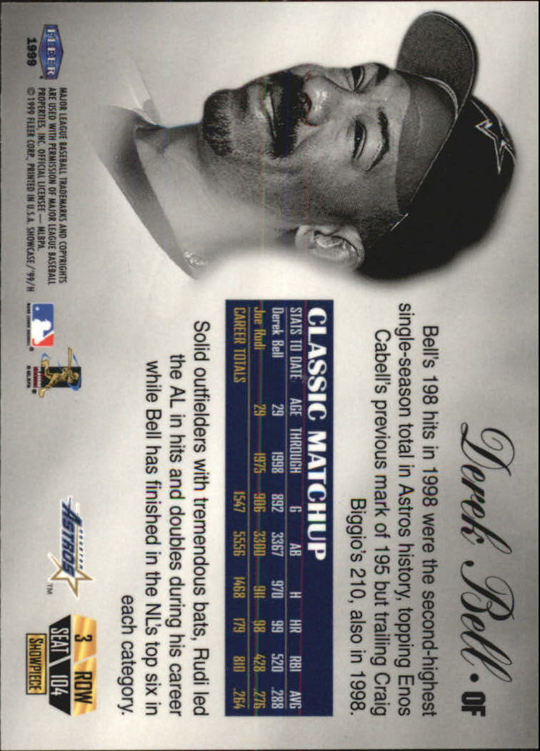 1999 Flair Showcase (Fleer) Baseball "Row 3" Main Set Cards - Picture 98 of 126