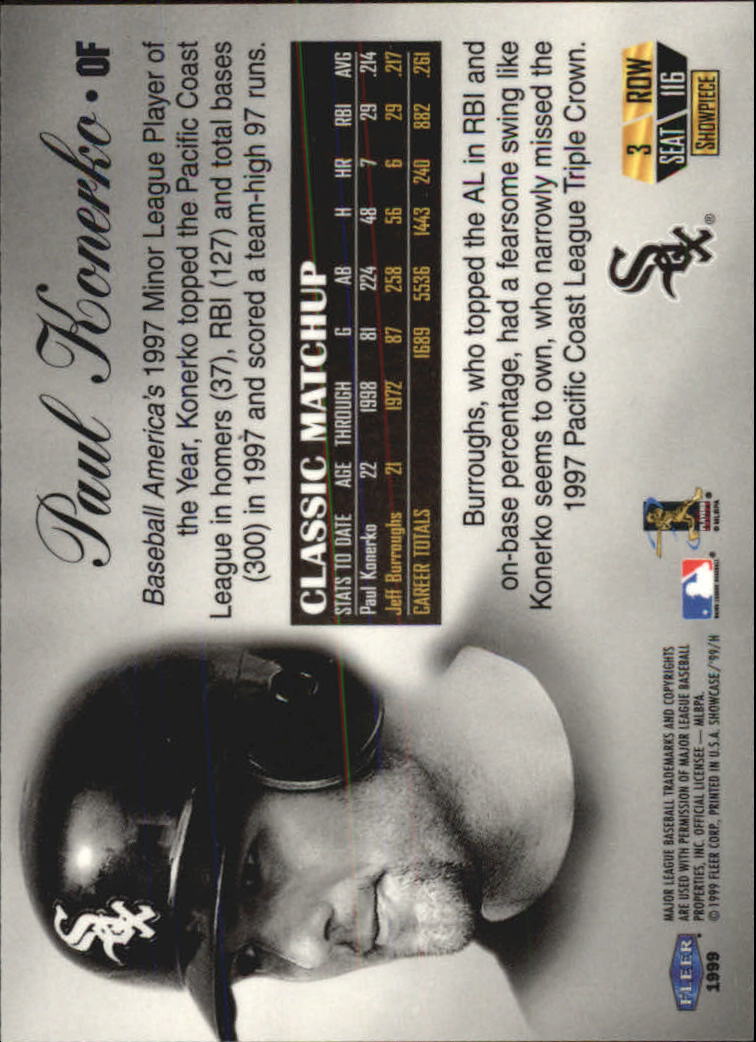 1999 Flair Showcase (Fleer) Baseball "Row 3" Main Set Cards - Picture 110 of 126