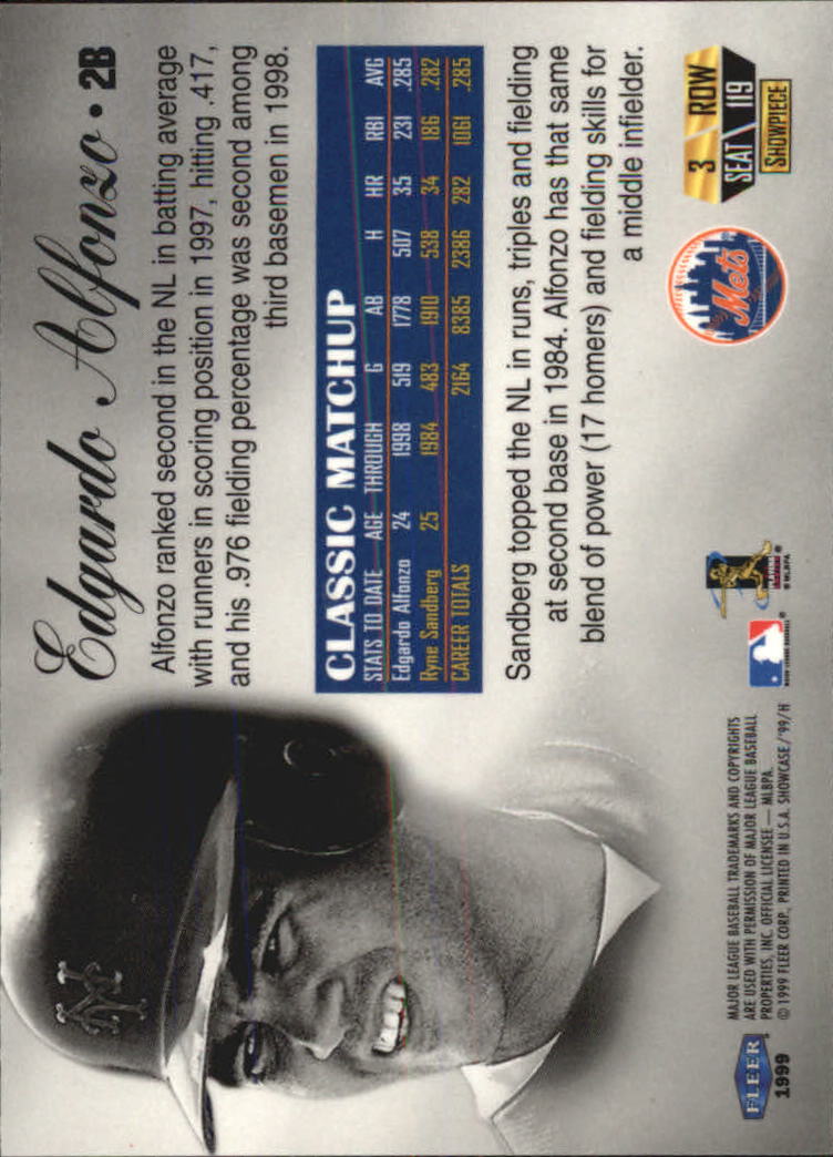 1999 Flair Showcase (Fleer) Baseball "Row 3" Main Set Cards - Picture 112 of 126