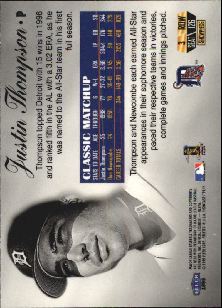 1999 Flair Showcase (Fleer) Baseball "Row 3" Main Set Cards - Picture 116 of 126