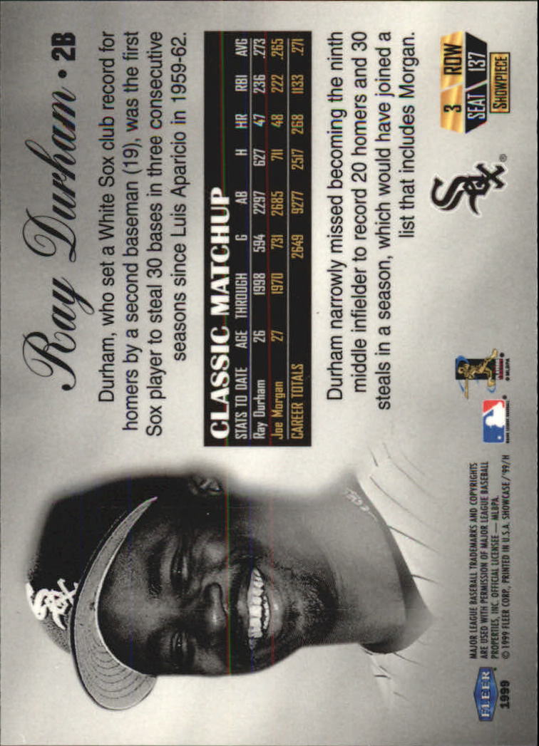 1999 Flair Showcase (Fleer) Baseball "Row 3" Main Set Cards - Picture 124 of 126