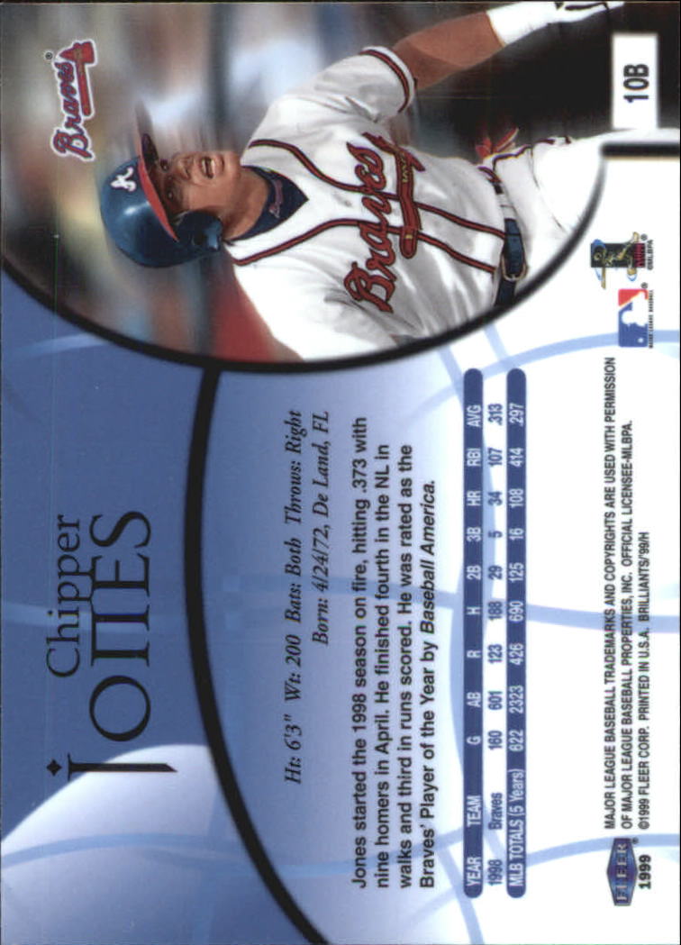1999 Fleer Brilliants Baseball "Blue and Gold" Parallel Cards - Picture 5 of 84