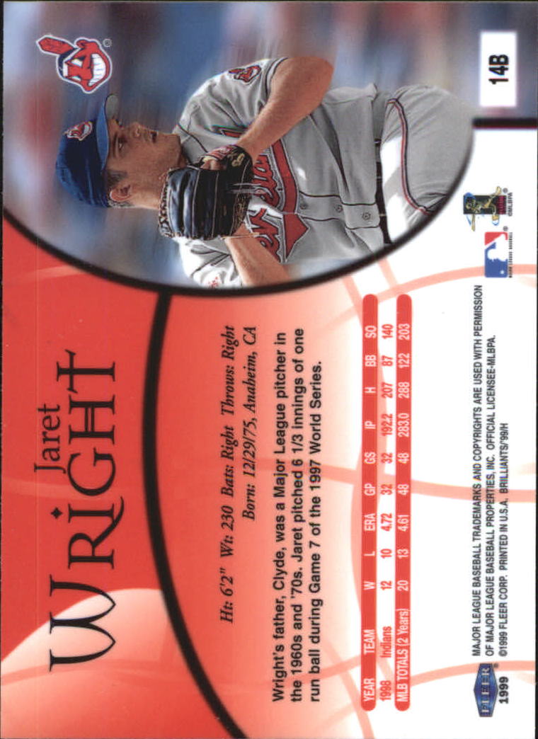 1999 Fleer Brilliants Baseball "Blue and Gold" Parallel Cards - Picture 9 of 84