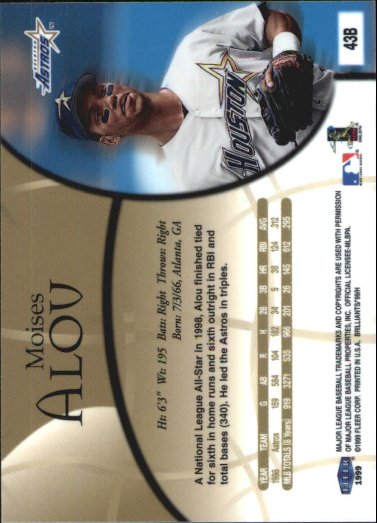 1999 Fleer Brilliants Baseball "Blue and Gold" Parallel Cards - Picture 21 of 84