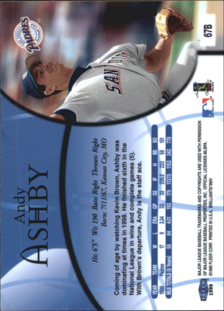 1999 Fleer Brilliants Baseball "Blue and Gold" Parallel Cards - Picture 33 of 84
