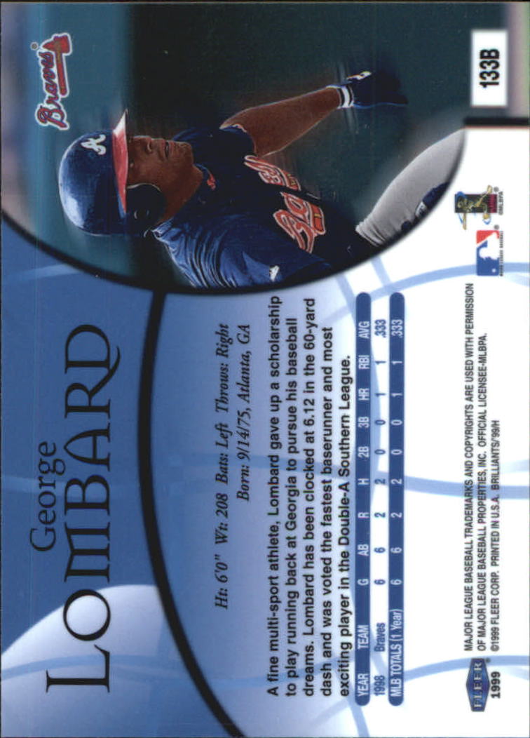 1999 Fleer Brilliants Baseball "Blue and Gold" Parallel Cards - Picture 49 of 84