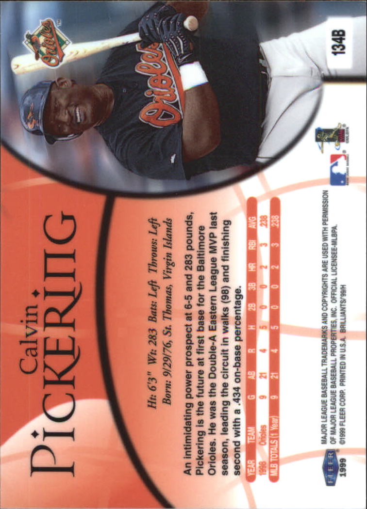 1999 Fleer Brilliants Baseball "Blue and Gold" Parallel Cards - Picture 51 of 84