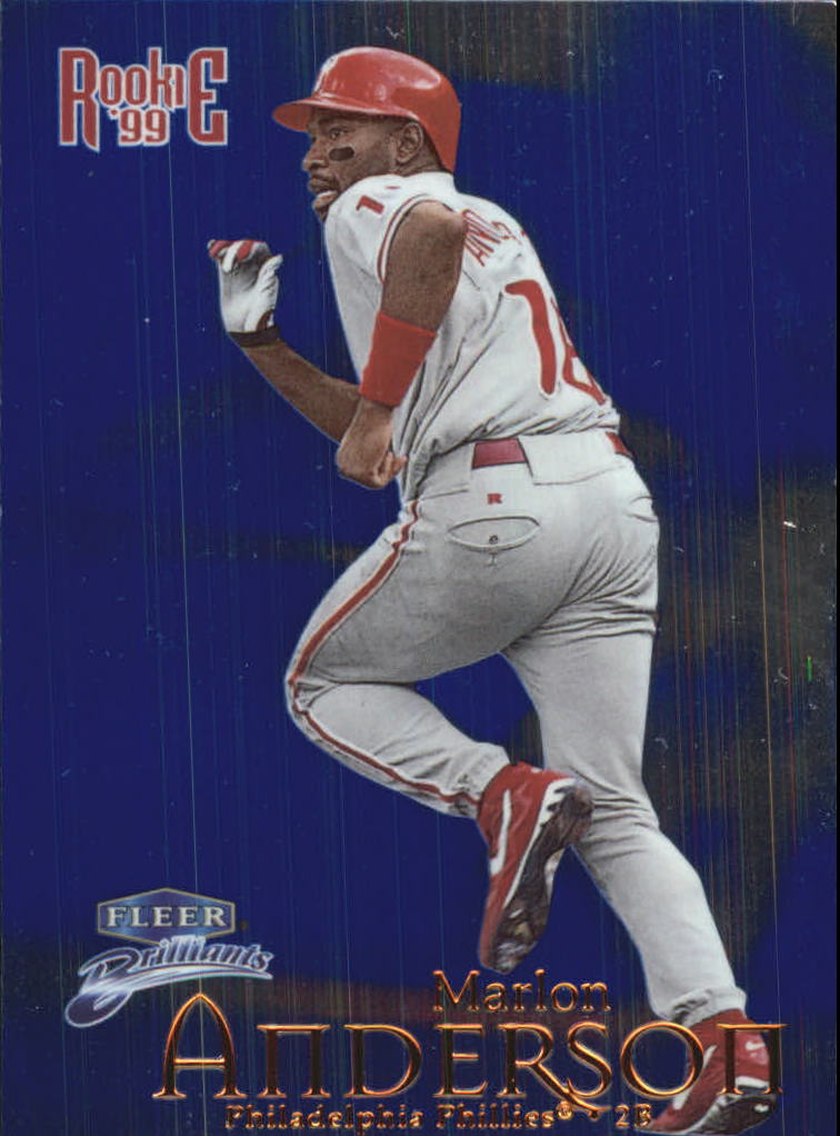 1999 Fleer Brilliants Baseball "Blue and Gold" Parallel Cards - Picture 57 of 84