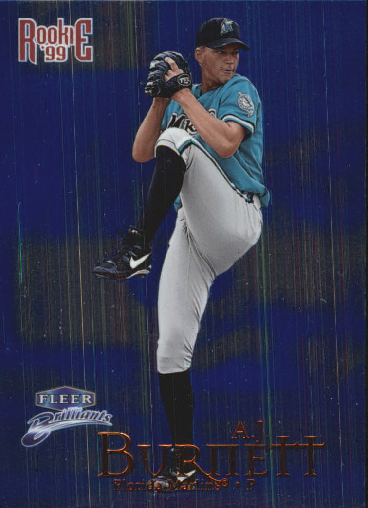 1999 Fleer Brilliants Baseball "Blue and Gold" Parallel Cards - Picture 59 of 84