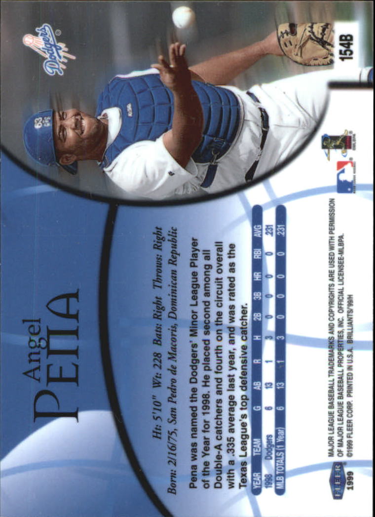 1999 Fleer Brilliants Baseball "Blue and Gold" Parallel Cards - Picture 64 of 84