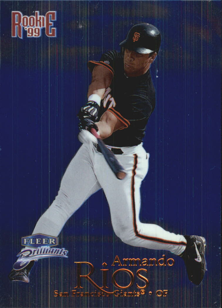 1999 Fleer Brilliants Baseball "Blue and Gold" Parallel Cards - Picture 75 of 84