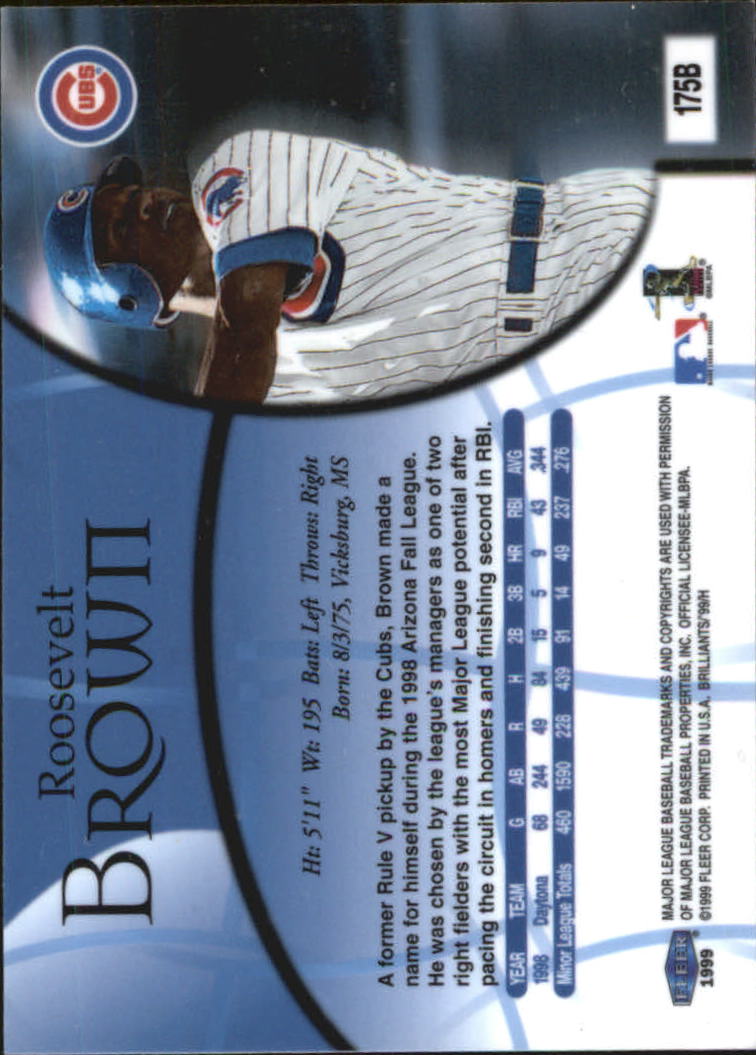 1999 Fleer Brilliants Baseball "Blue and Gold" Parallel Cards - Picture 82 of 84