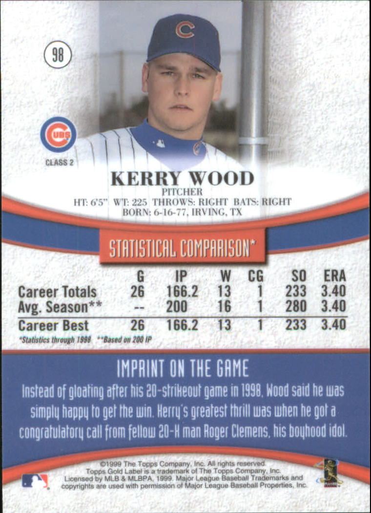 1999 Topps Gold Label Baseball - Picture 115 of 126