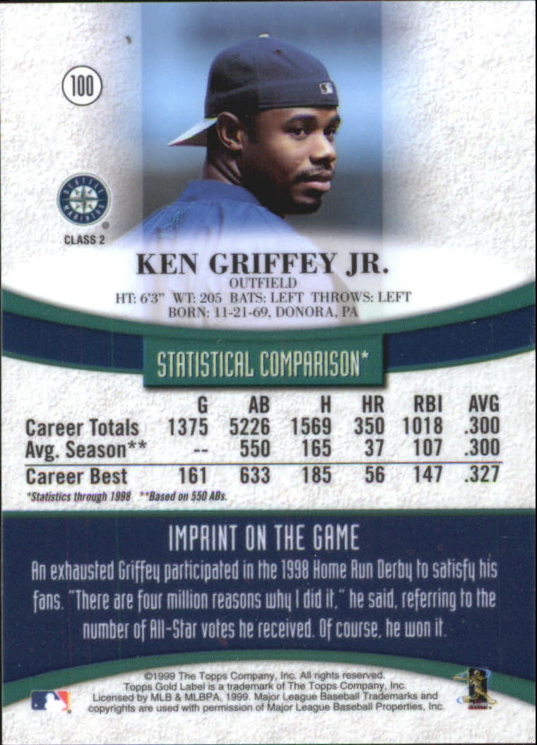 1999 Topps Gold Label Baseball - Picture 117 of 126
