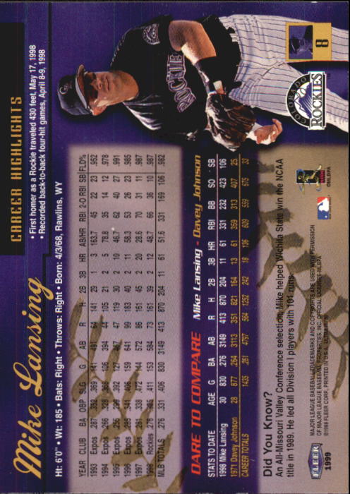 1999 Ultra (Fleer) Baseball "Main Set" Cards - Picture 17 of 501