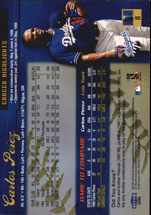 1999 Ultra (Fleer) Baseball "Main Set" Cards - Picture 23 of 501
