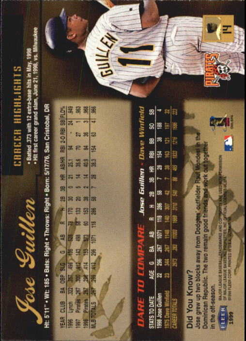 1999 Ultra (Fleer) Baseball "Main Set" Cards - Picture 29 of 501