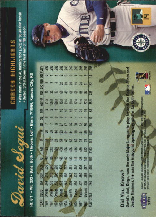 1999 Ultra (Fleer) Baseball "Main Set" Cards - Picture 39 of 501