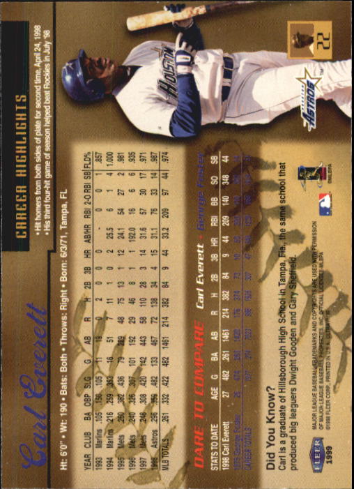1999 Ultra (Fleer) Baseball "Main Set" Cards - Picture 45 of 501