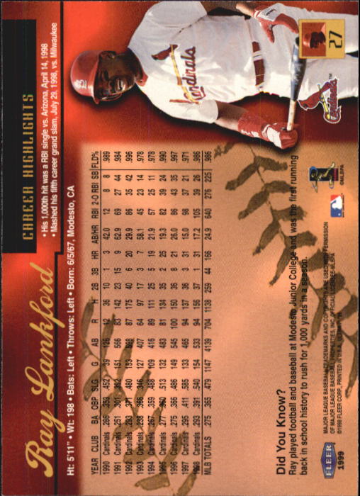 1999 Ultra (Fleer) Baseball "Main Set" Cards - Picture 55 of 501