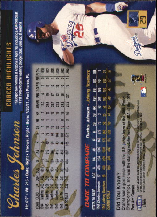 1999 Ultra (Fleer) Baseball "Main Set" Cards - Picture 59 of 501