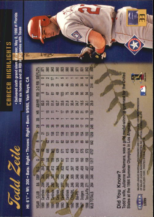1999 Ultra (Fleer) Baseball "Main Set" Cards - Picture 67 of 501