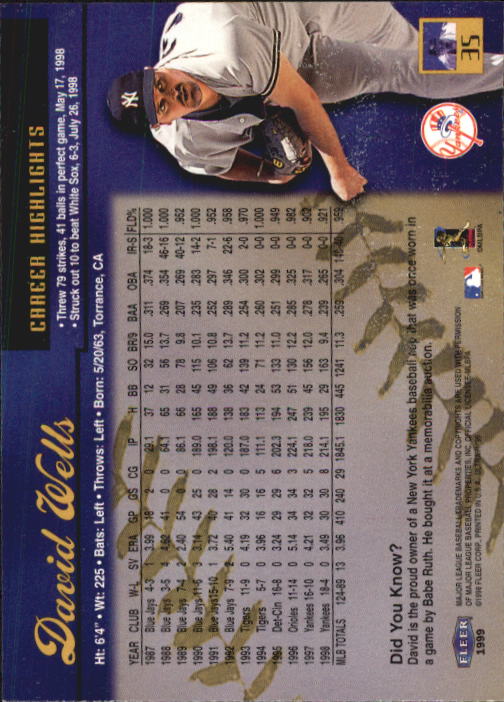 1999 Ultra (Fleer) Baseball "Main Set" Cards - Picture 71 of 501