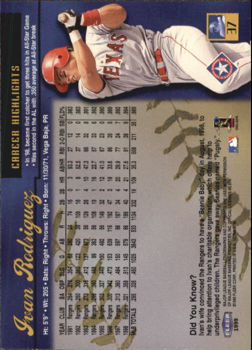 1999 Ultra (Fleer) Baseball "Main Set" Cards - Picture 75 of 501