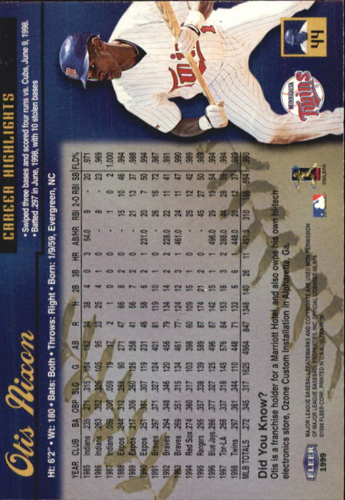 1999 Ultra (Fleer) Baseball "Main Set" Cards - Picture 89 of 501