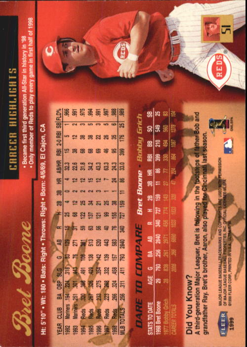 1999 Ultra (Fleer) Baseball "Main Set" Cards - Picture 103 of 501