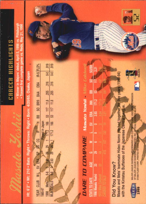 1999 Ultra (Fleer) Baseball "Main Set" Cards - Picture 105 of 501
