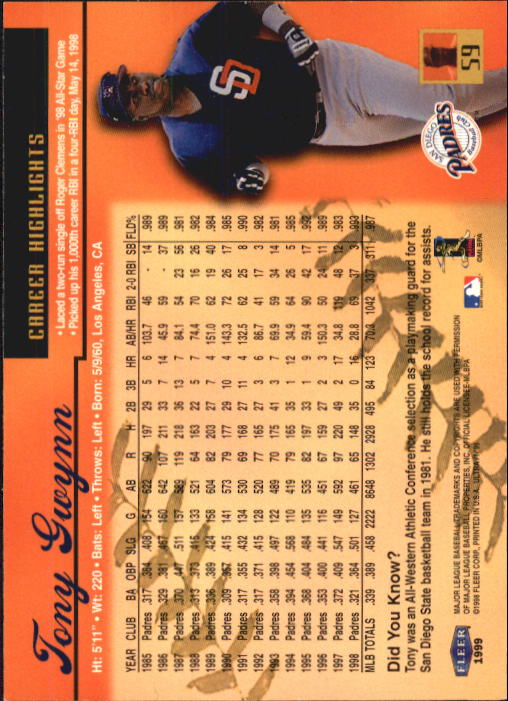 1999 Ultra (Fleer) Baseball "Main Set" Cards - Picture 119 of 501