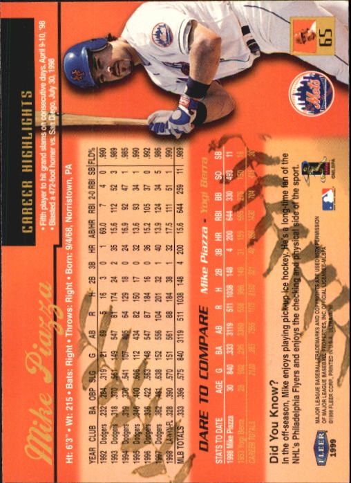 1999 Ultra (Fleer) Baseball "Main Set" Cards - Picture 131 of 501