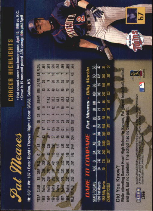 1999 Ultra (Fleer) Baseball "Main Set" Cards - Picture 135 of 501