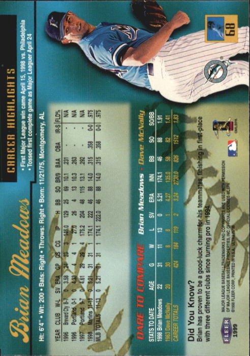 1999 Ultra (Fleer) Baseball "Main Set" Cards - Picture 137 of 501