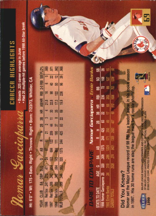 1999 Ultra (Fleer) Baseball "Main Set" Cards - Picture 139 of 501