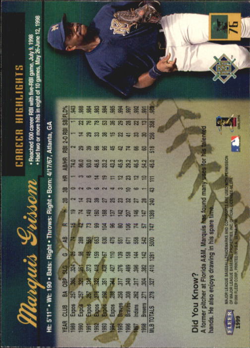 1999 Ultra (Fleer) Baseball "Main Set" Cards - Picture 153 of 501