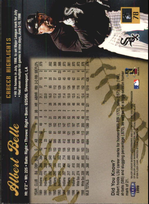 1999 Ultra (Fleer) Baseball "Main Set" Cards - Picture 157 of 501