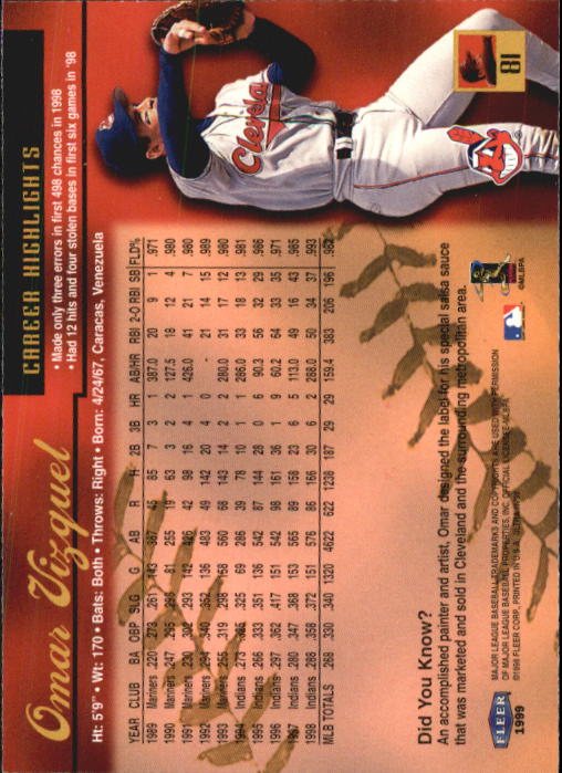 1999 Ultra (Fleer) Baseball "Main Set" Cards - Picture 163 of 501
